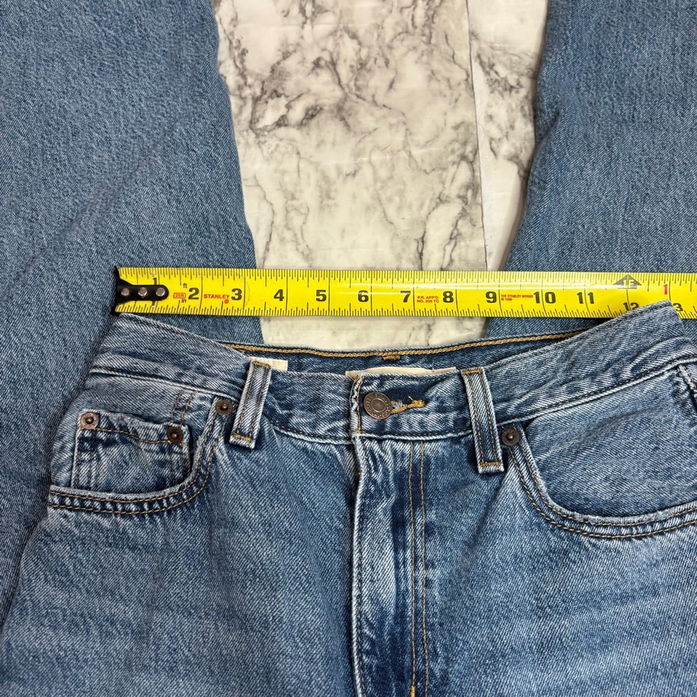 Levi's Premium High Loose Flare Denim Jeans Distressed high rise size 25 western - Picture 5 of 9
